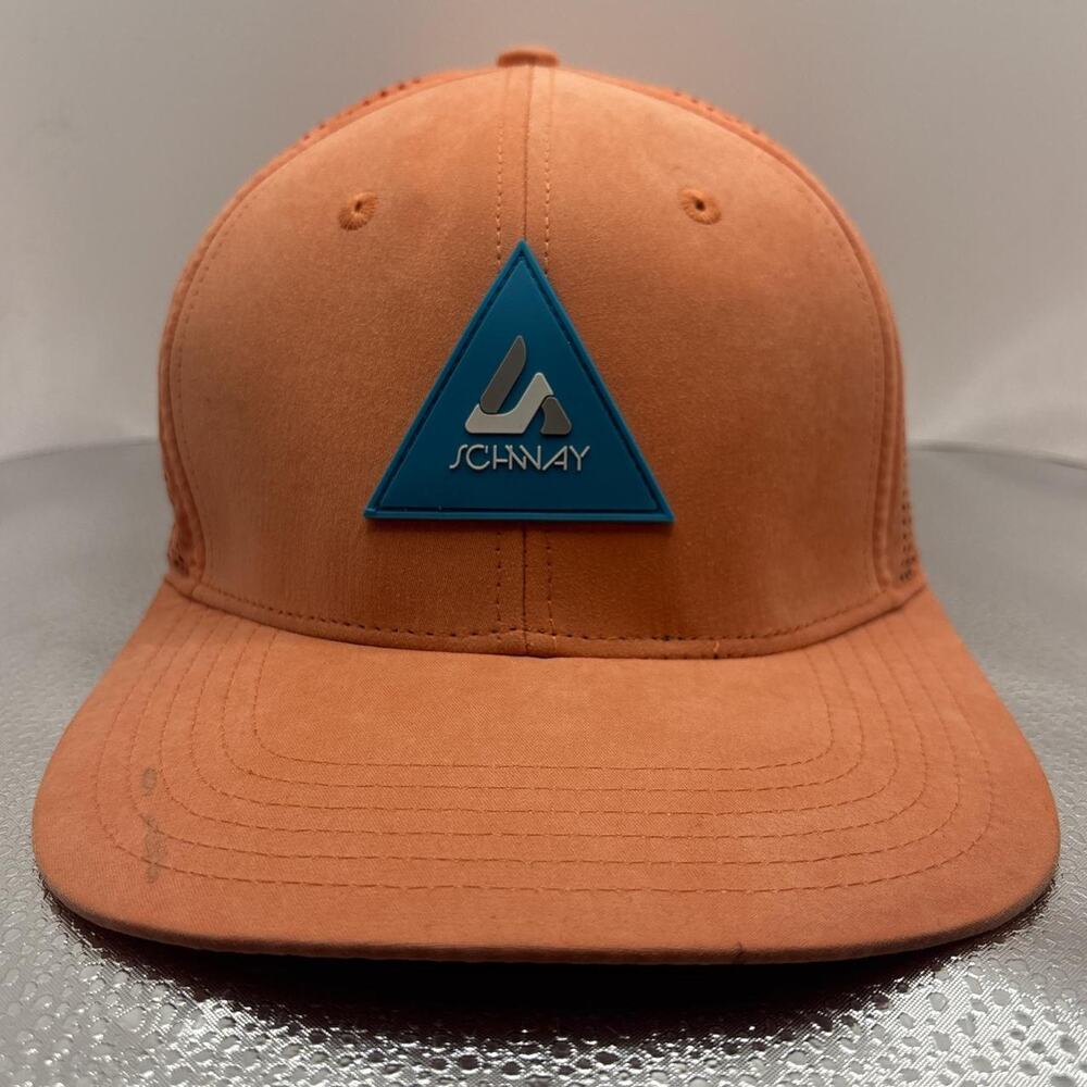 Schway Hat Orange Snapback Minimal Logo Streetwear Cap Adjustable